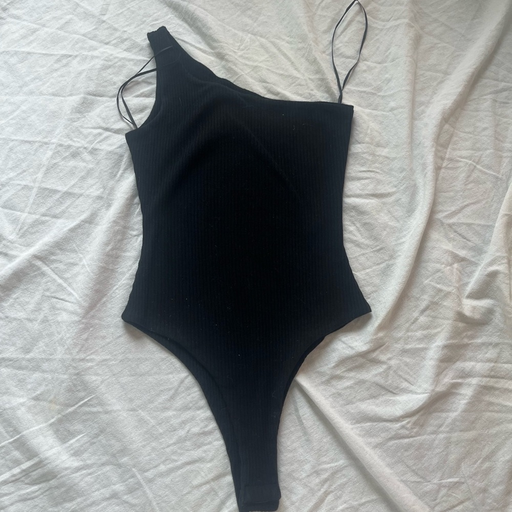 Princess Polly Black One-Shoulder Bodysuit